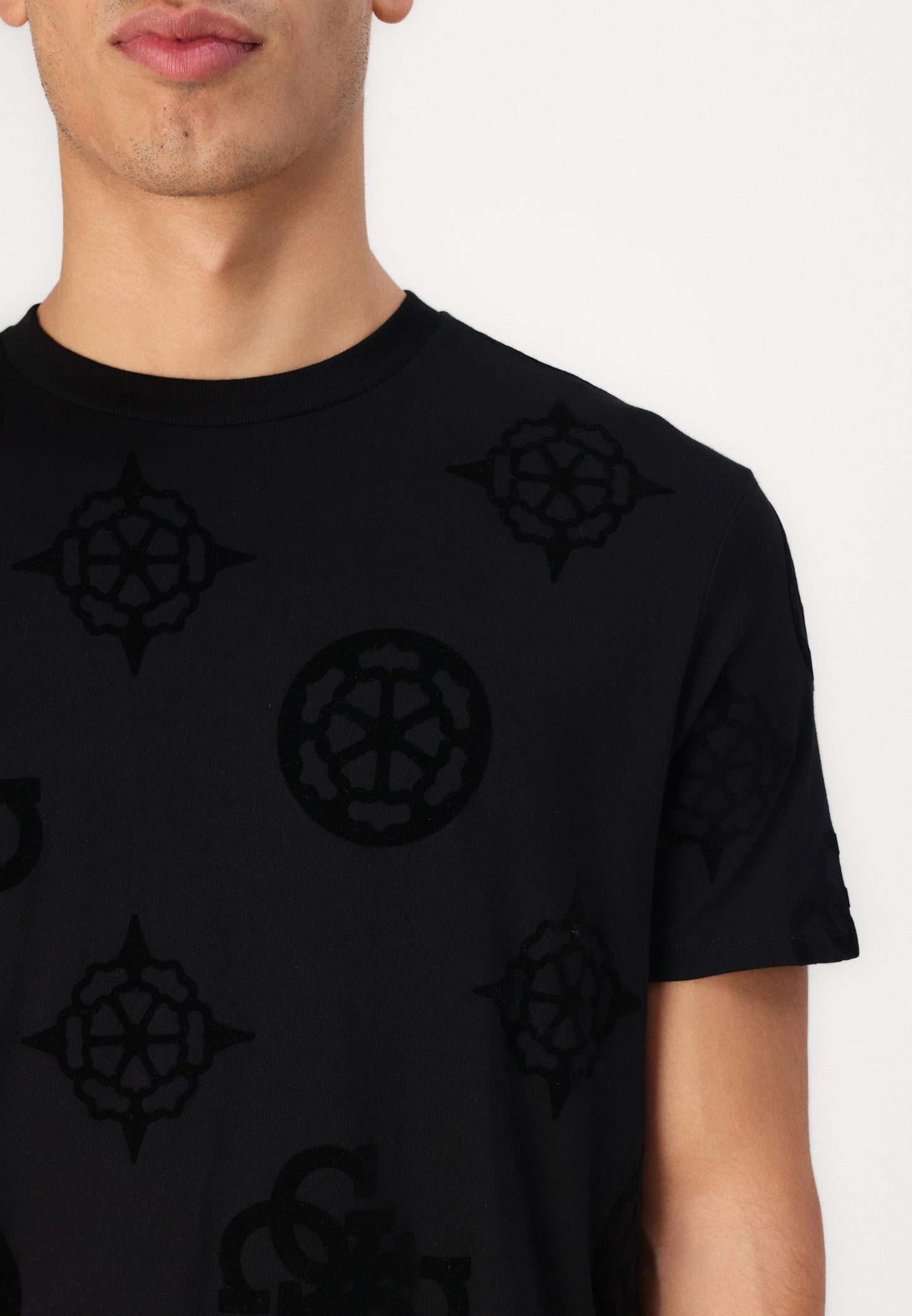 Guess PEONY - T-shirt imprimé - jet black