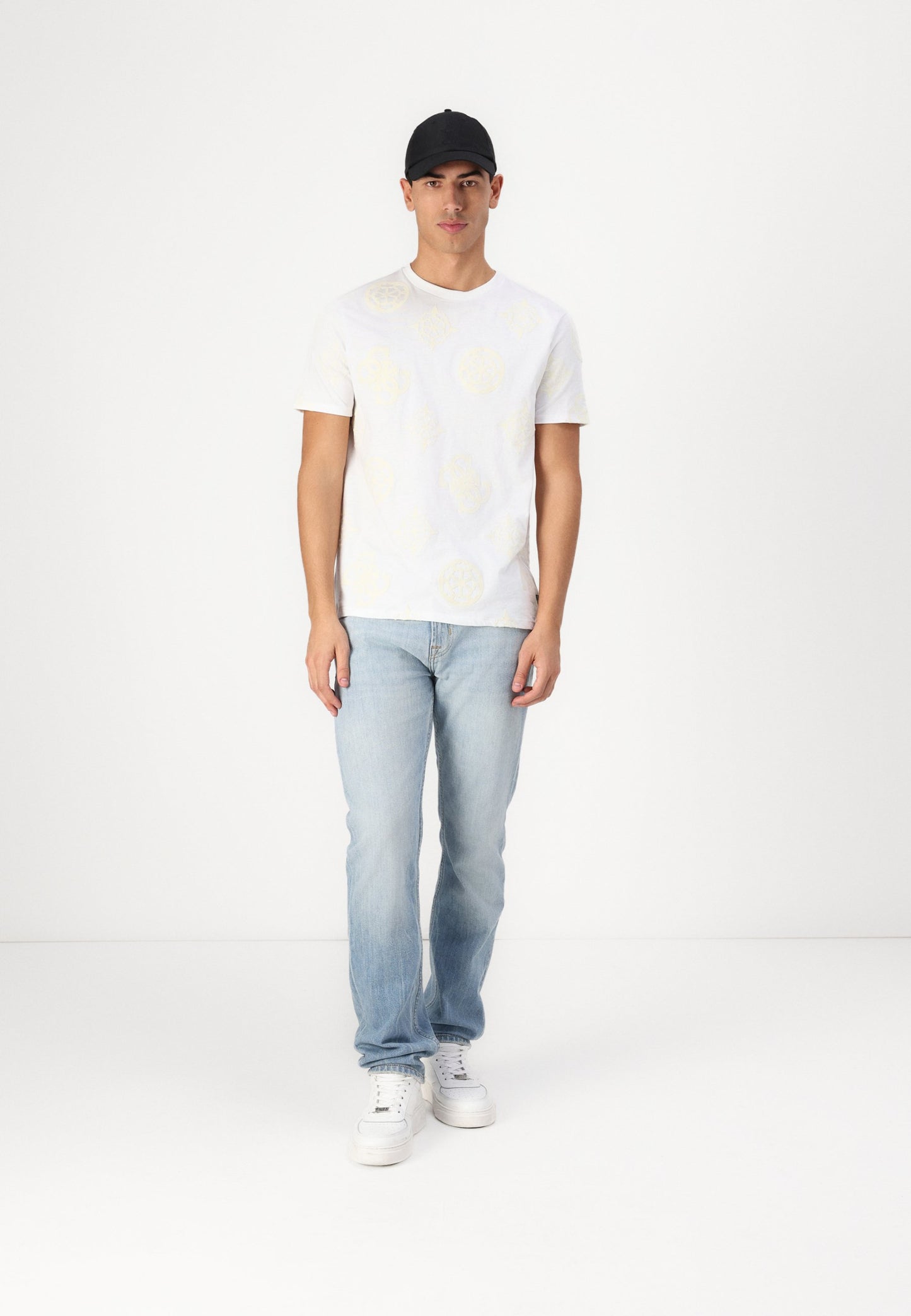 Guess PEONY - T-shirt imprimé - jet black