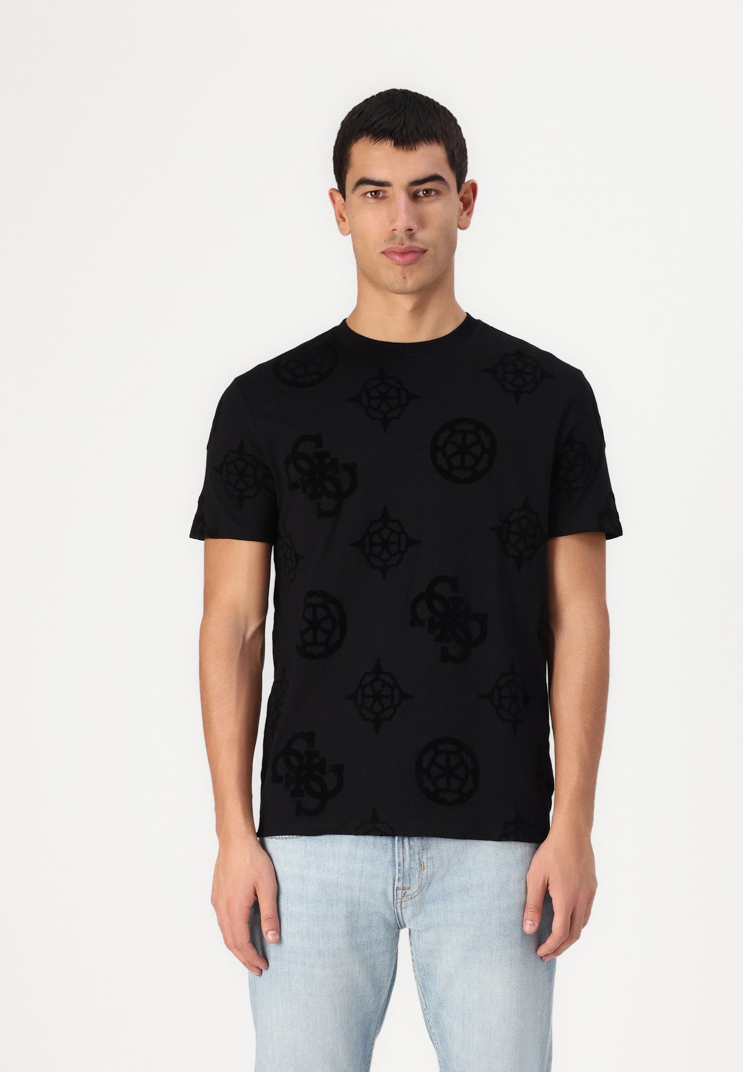 Guess PEONY - T-shirt imprimé - jet black