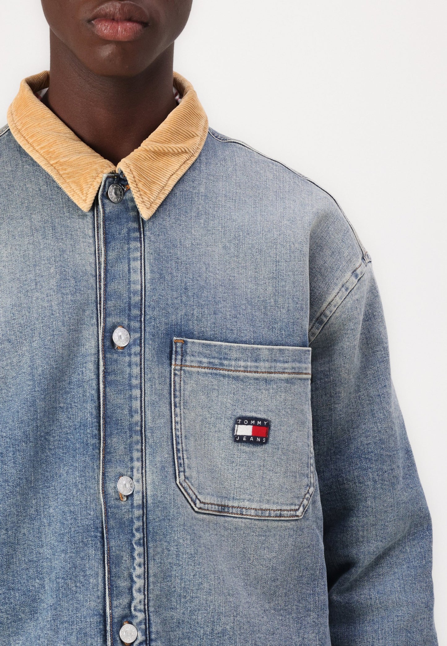 Tommy Jeans COACH JACKET COLLAR - Veste en jean - denim medium