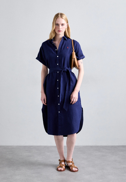 Polo Ralph Lauren BELTED LINEN SHIRTDRESS - Robe chemise