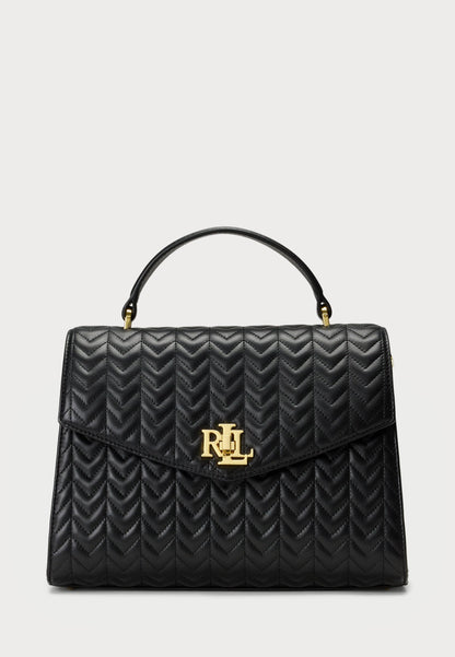 Lauren Ralph Lauren QUILTED LEATHER MEDIUM FARRAH SATCHEL - Sac à main