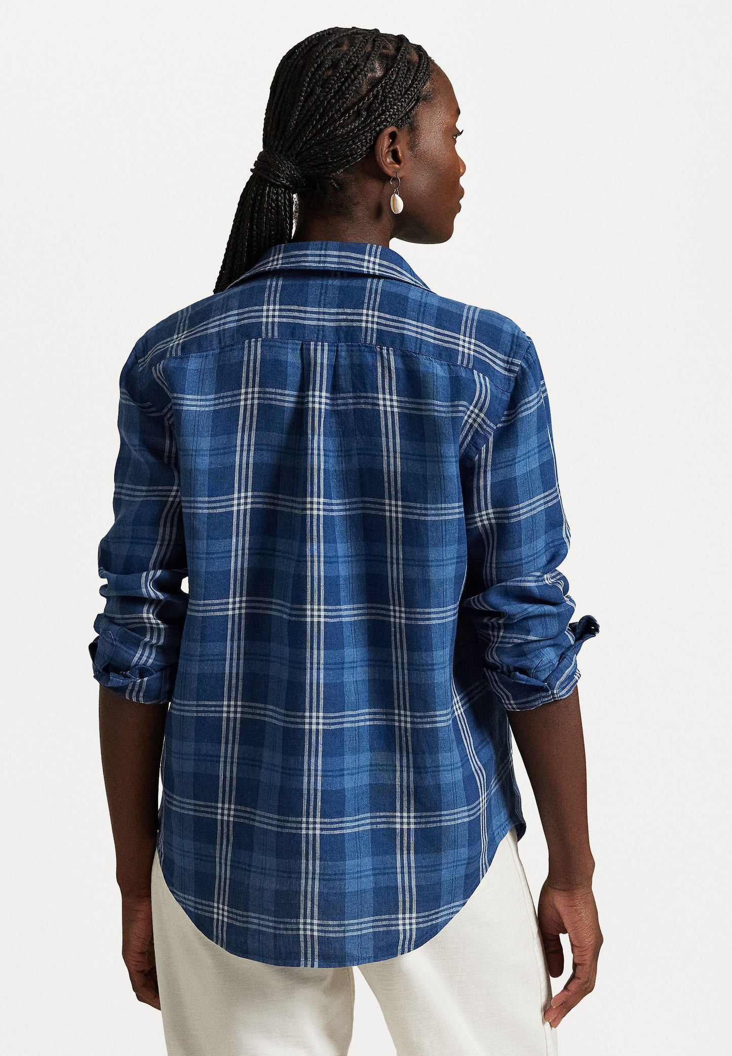 Polo Ralph Lauren CLASSIC FIT PLAID LINEN SHIRT - Chemisier