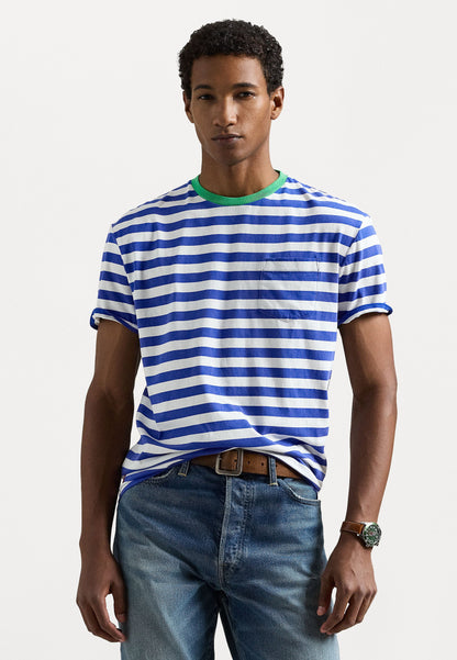 Polo Ralph Lauren CLASSIC FIT STRIPED JERSEY T-SHIRT - T-shirt imprimé - blue saturn multi