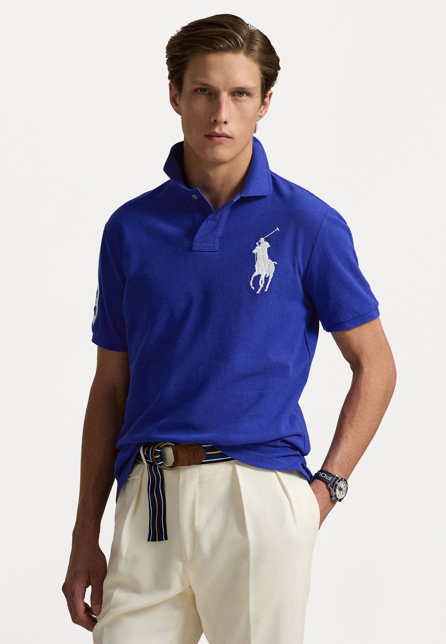 Polo Ralph Lauren CUSTOM SLIM FIT BIG PONY MESH SHIRT - Polo - cruise royal