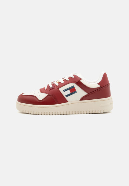 Tommy Jeans NEW RETRO BASKET - Baskets basses - magma red