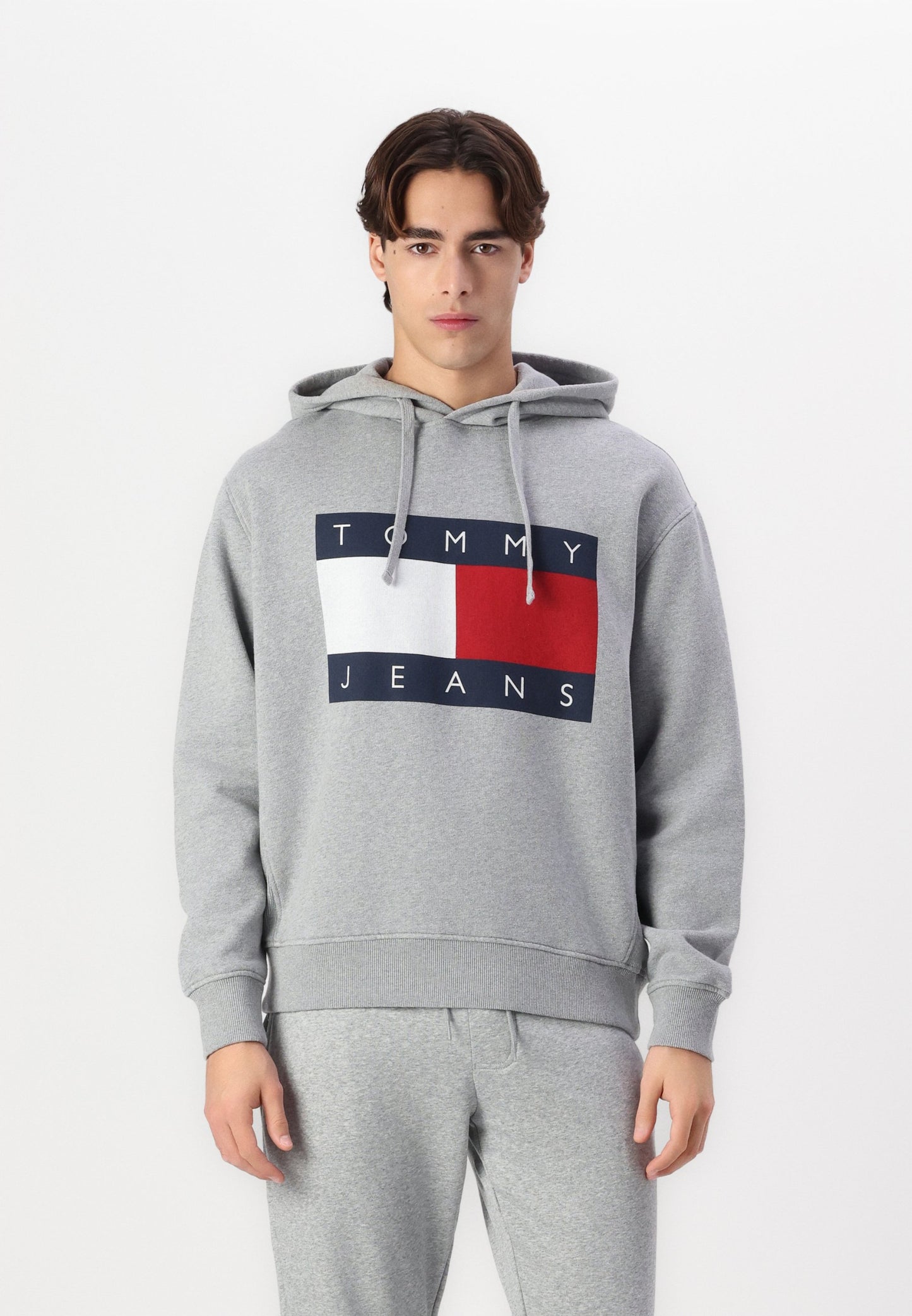 Tommy Jeans MELANGE FLAG HOODIE - Sweatshirt