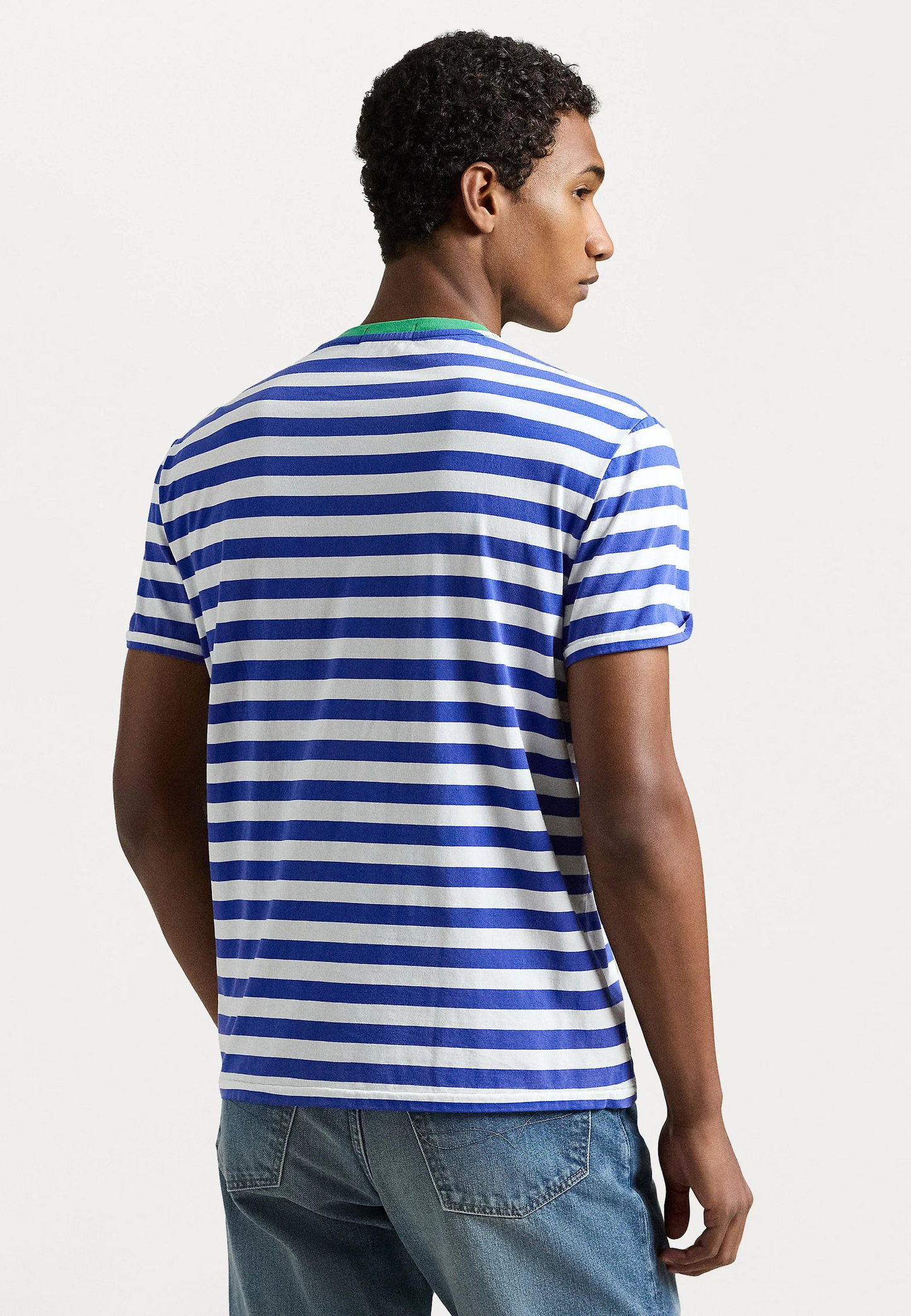 Polo Ralph Lauren CLASSIC FIT STRIPED JERSEY T-SHIRT - T-shirt imprimé - blue saturn multi