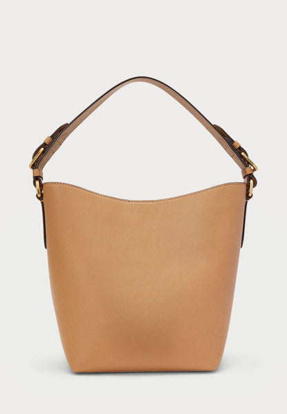 Lauren Ralph Lauren LEATHER MEDIUM WITLEY BUCKET BAG - Sac à main - lauren tan