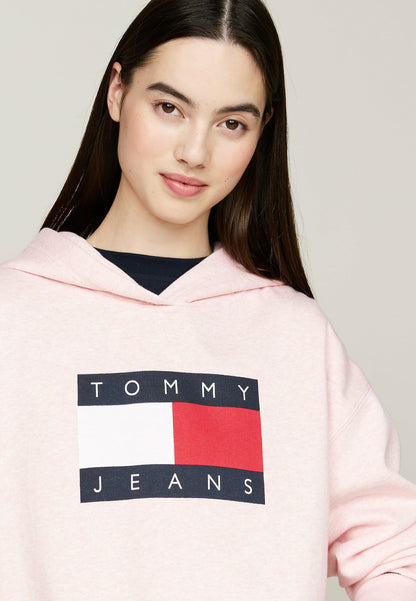 Tommy Jeans Sweat à capuche - ballet pink melange