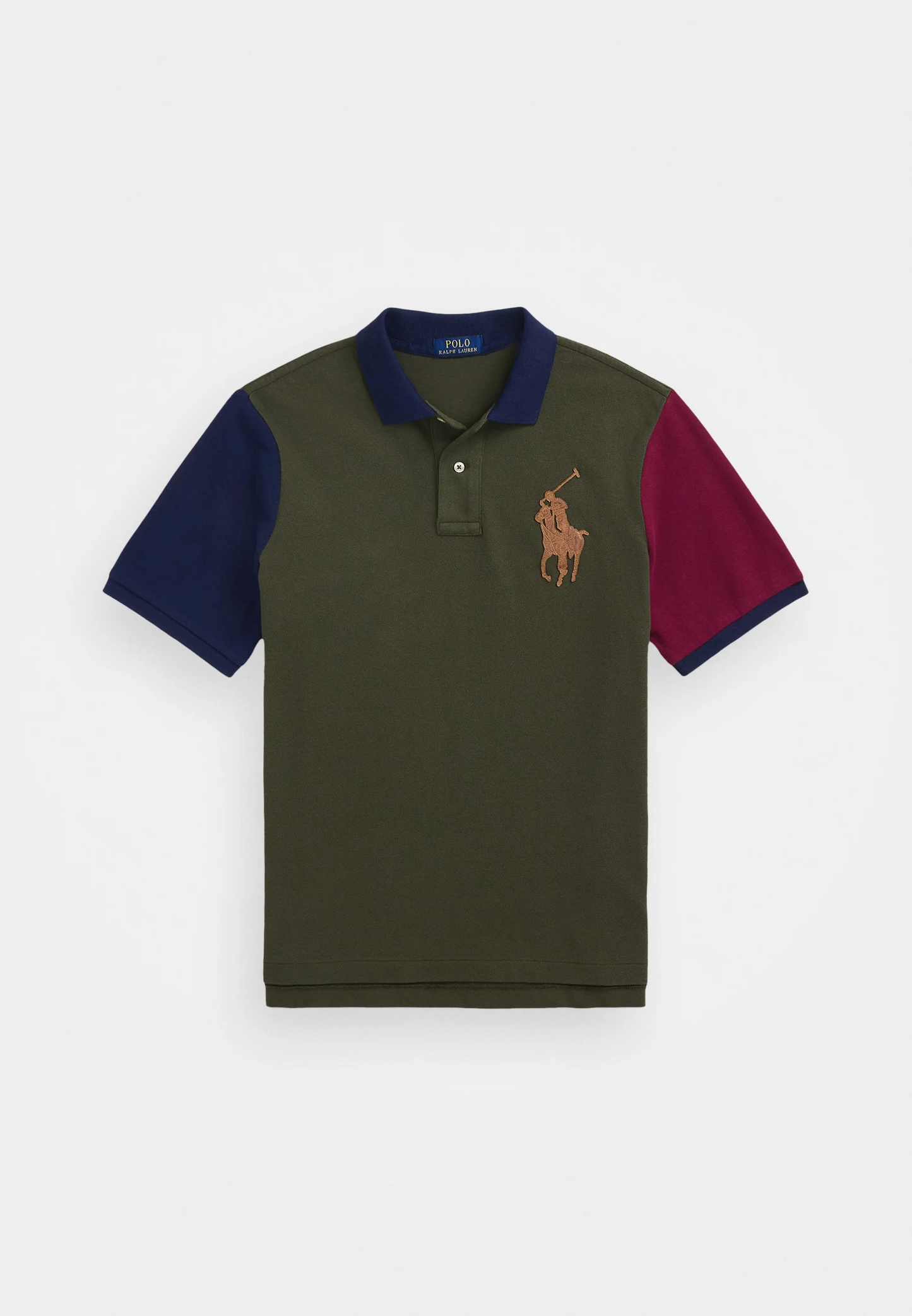 Polo Ralph Lauren CLASSIC FIT LEATHER-PONY MESH SHIRT - Polo - armadillo multi