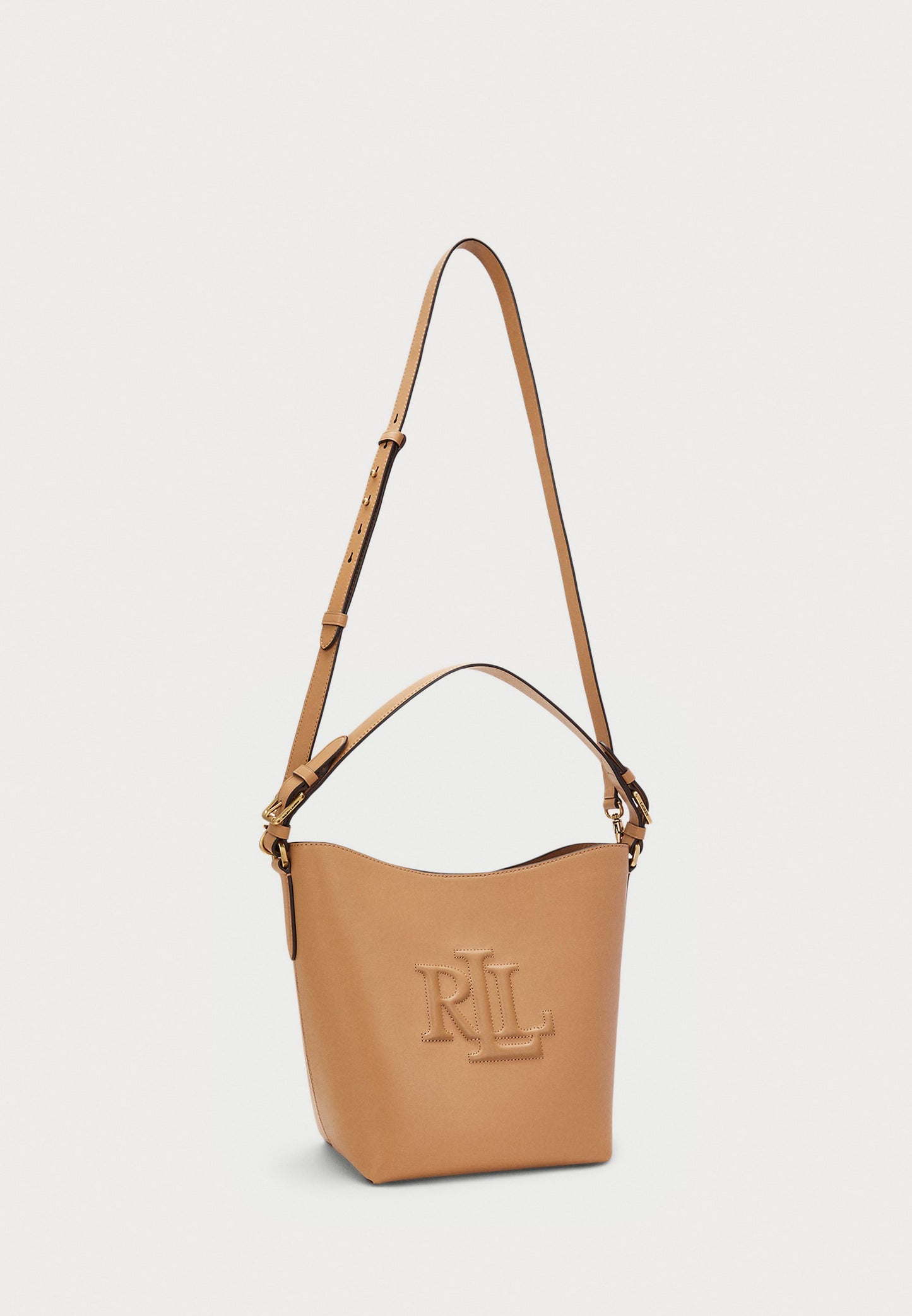 Lauren Ralph Lauren LEATHER MEDIUM WITLEY BUCKET BAG - Sac à main - lauren tan