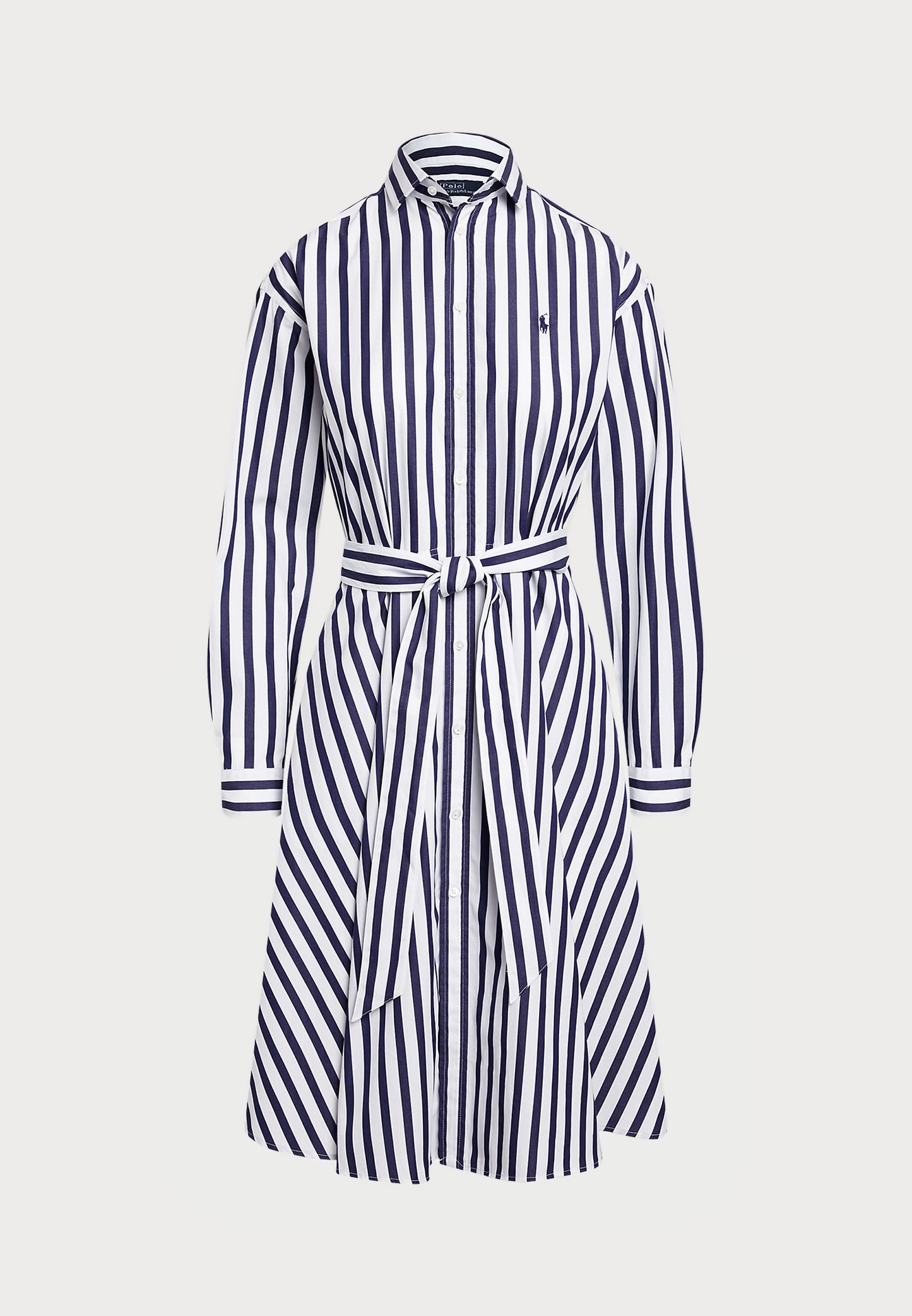 Polo Ralph Lauren BELTED WIDE STRIPE COTTON SHIRTDRESS - Robe chemise