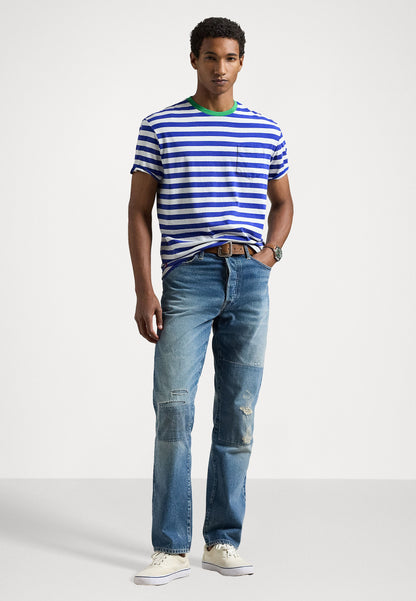 Polo Ralph Lauren CLASSIC FIT STRIPED JERSEY T-SHIRT - T-shirt imprimé - blue saturn multi