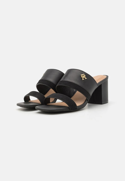 Tommy Hilfiger BLOCK HEEL MULE - Mules à talons - black