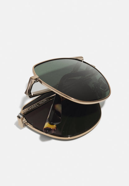 Michael Kors KESWICK - Lunettes de soleil - shiny gold /olive green