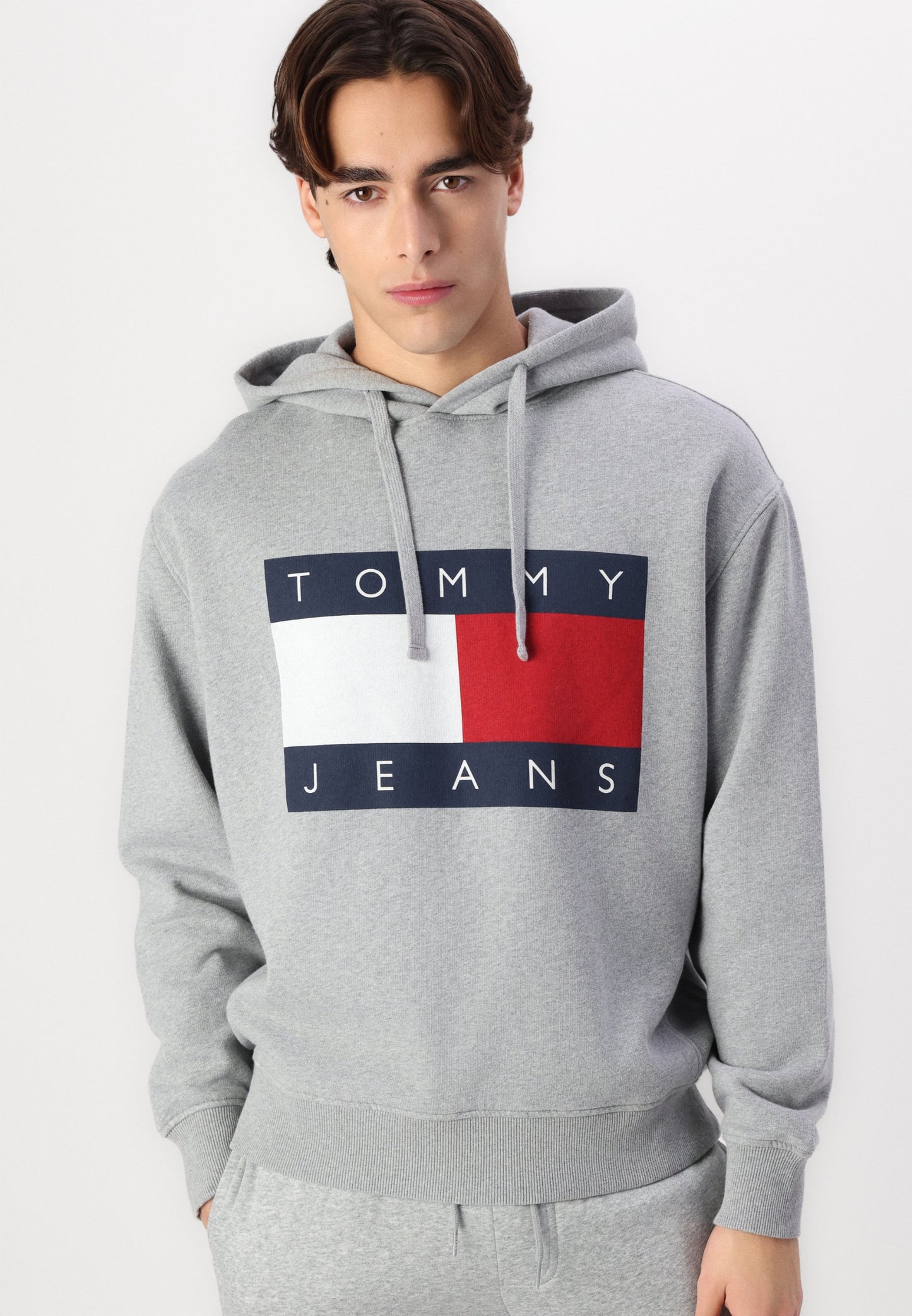 Tommy Jeans MELANGE FLAG HOODIE - Sweatshirt