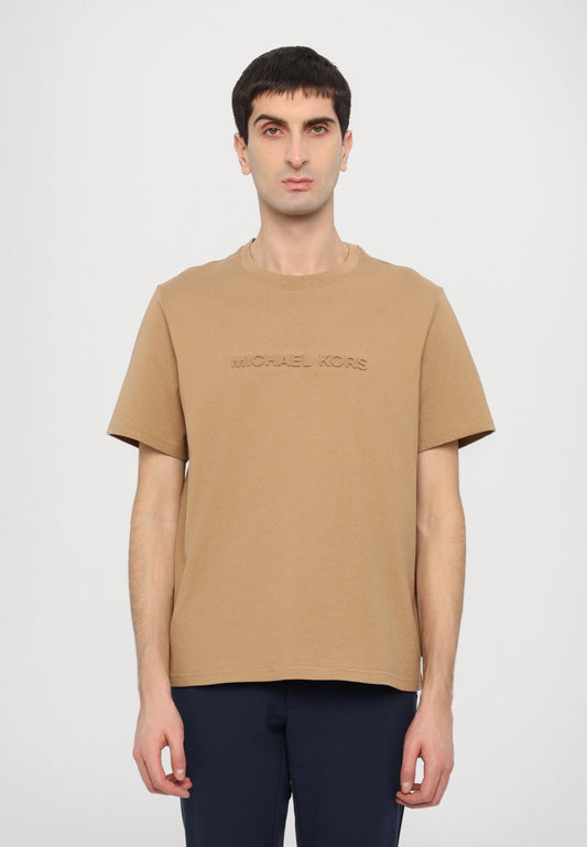 Michael Kors EMBOSSED LOGO TEE - T-shirt basique - cafe