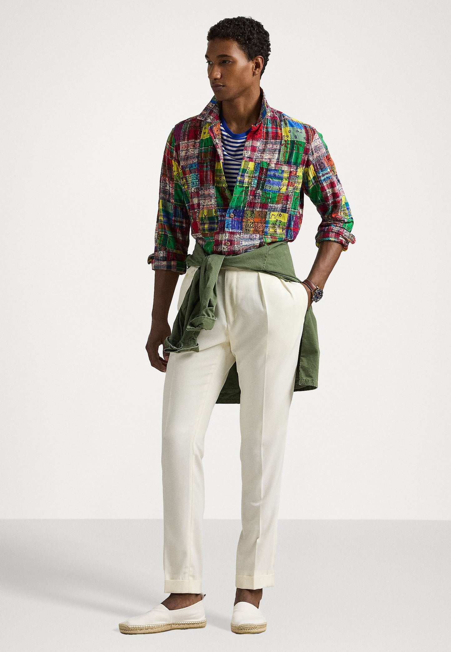 Polo Ralph Lauren CLASSIC FIT PATCHWORK MADRAS CAMP SHIRT - Chemise - block print patchwork