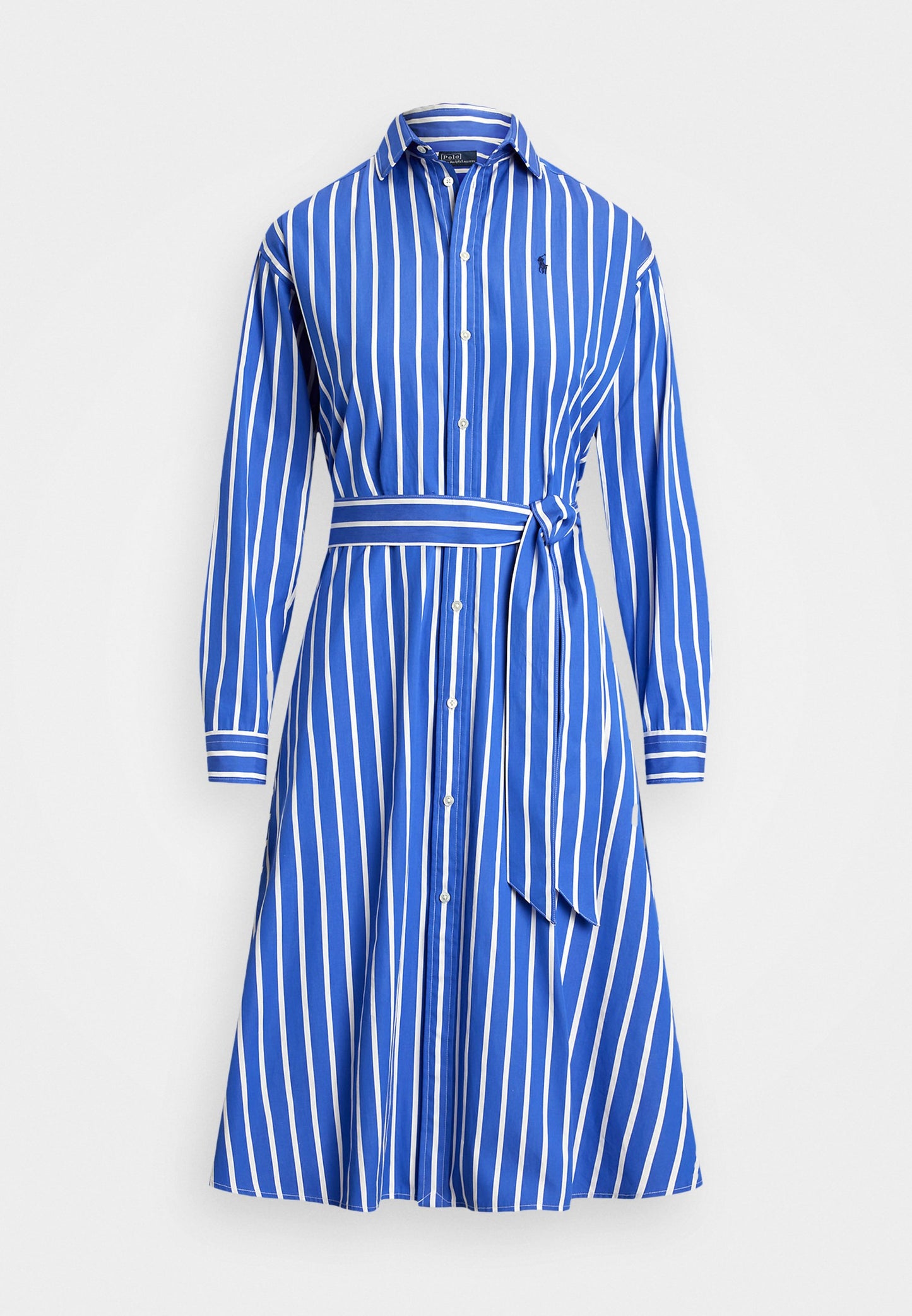 Polo Ralph Lauren BELTED WIDE STRIPE COTTON SHIRTDRESS - Robe chemise