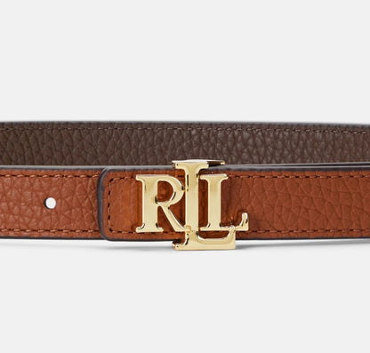 Lauren Ralph Lauren LOGO REVERSIBLE LEATHER SKINNY BELT - Ceinture