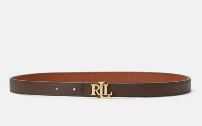 Lauren Ralph Lauren LOGO REVERSIBLE LEATHER SKINNY BELT - Ceinture