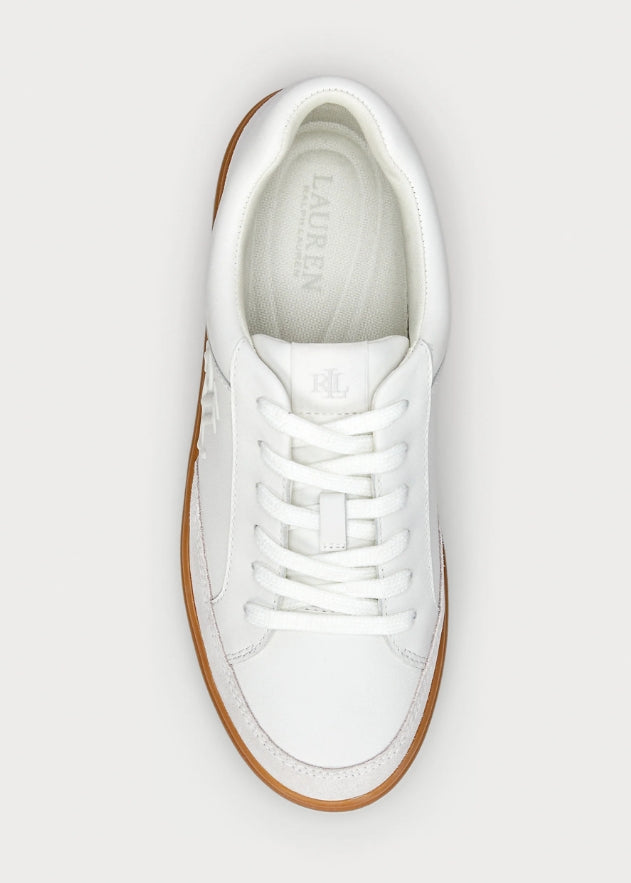 Lauren Ralph Lauren HAILEY VI LEATHER & SUEDE SNEAKER - Baskets basses