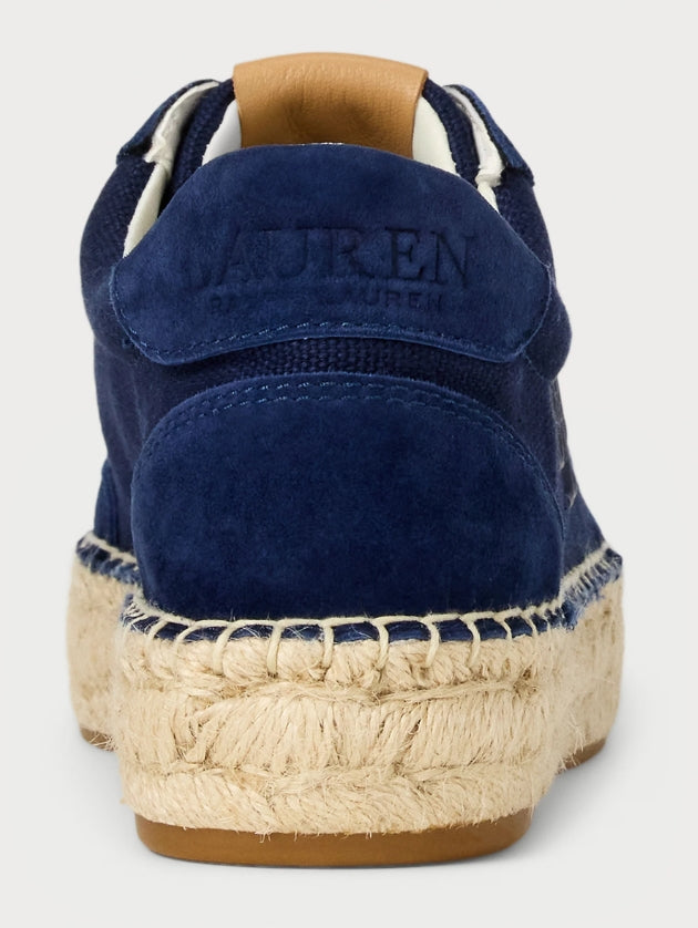 Lauren Ralph Lauren LUIZE CANVAS & SUEDE ESPADRILLE SNEAKER - Baskets basses - refined navy