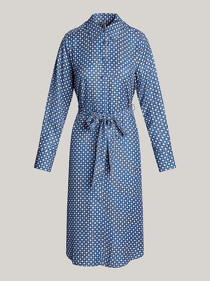 Robe chemise longueur genou à motif foulard