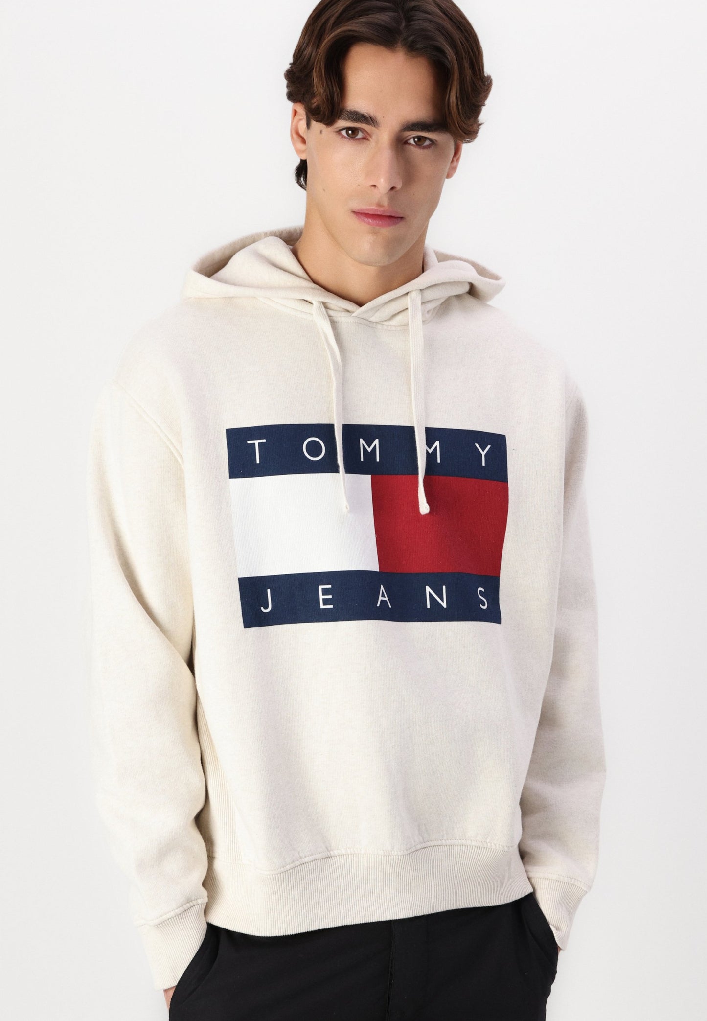 Tommy Jeans MELANGE FLAG HOODIE - Sweatshirt