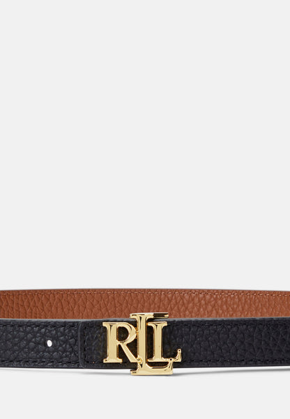 Lauren Ralph Lauren LOGO REVERSIBLE LEATHER SKINNY BELT - Ceinture