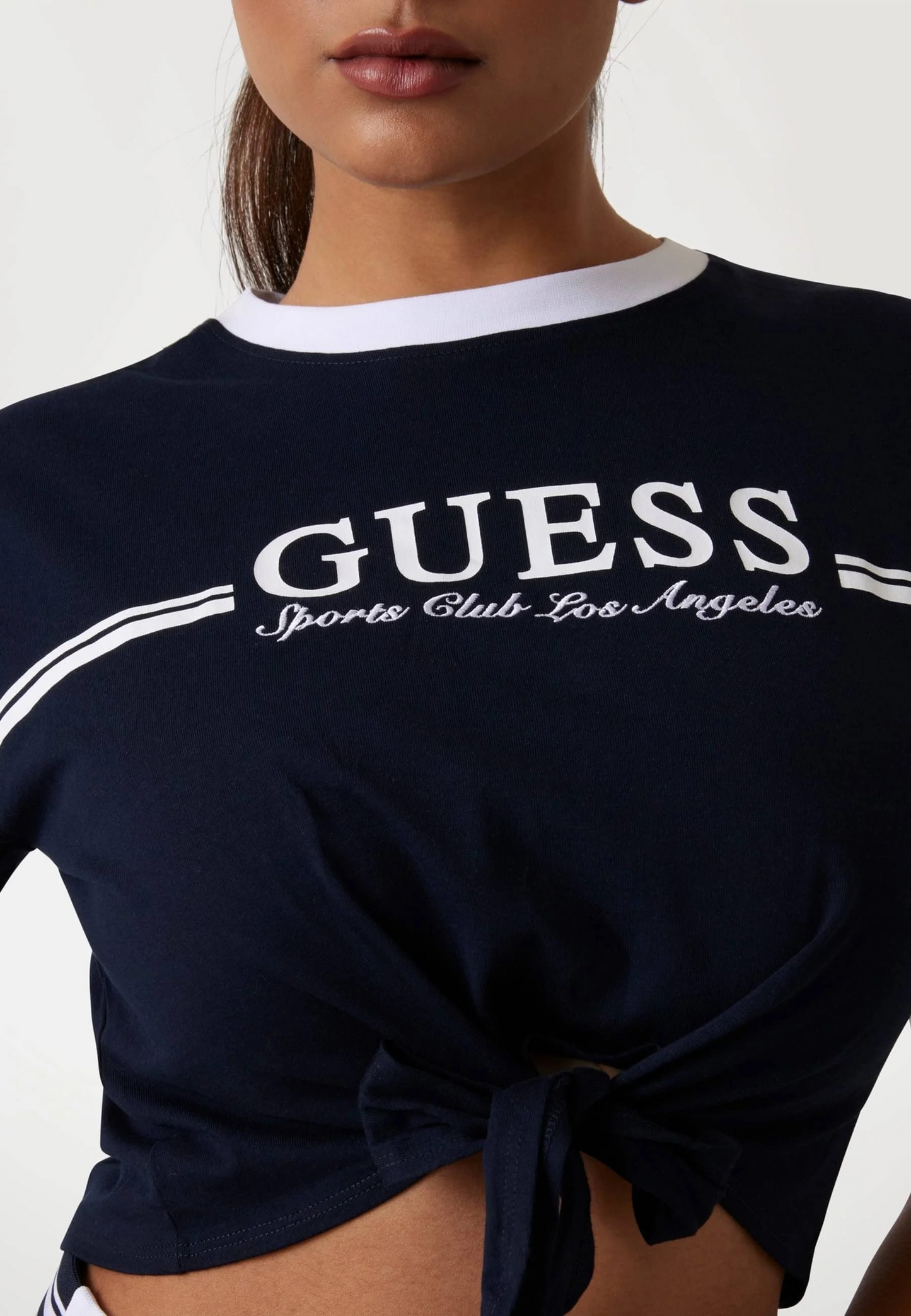 Guess KNOTEN VORNE LOGO - T-shirt imprimé - dunkelblau