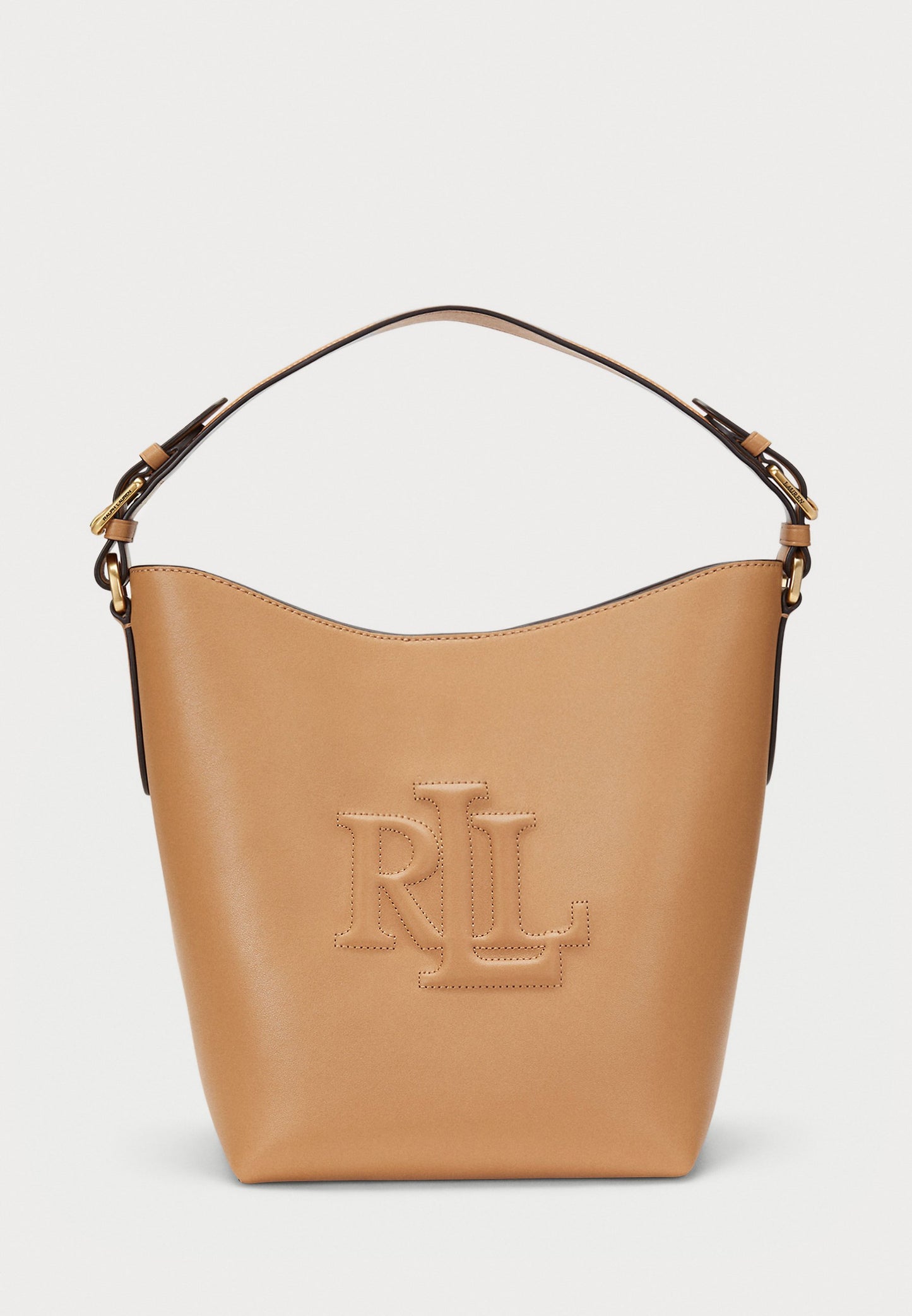 Lauren Ralph Lauren LEATHER MEDIUM WITLEY BUCKET BAG - Sac à main - lauren tan