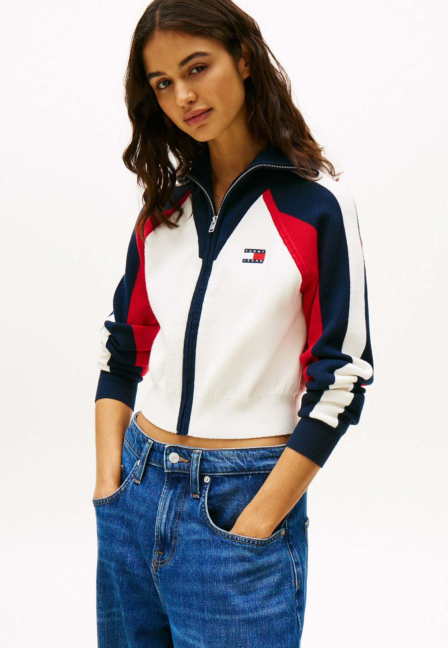 Tommy Jeans Sweat zippé - ancient white