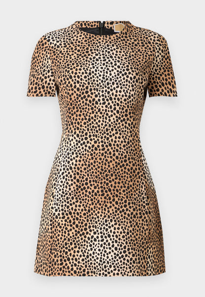 MICHAEL Michael Kors CHEETAH SHIFT MINI DRESS - Robe fourreau - bone