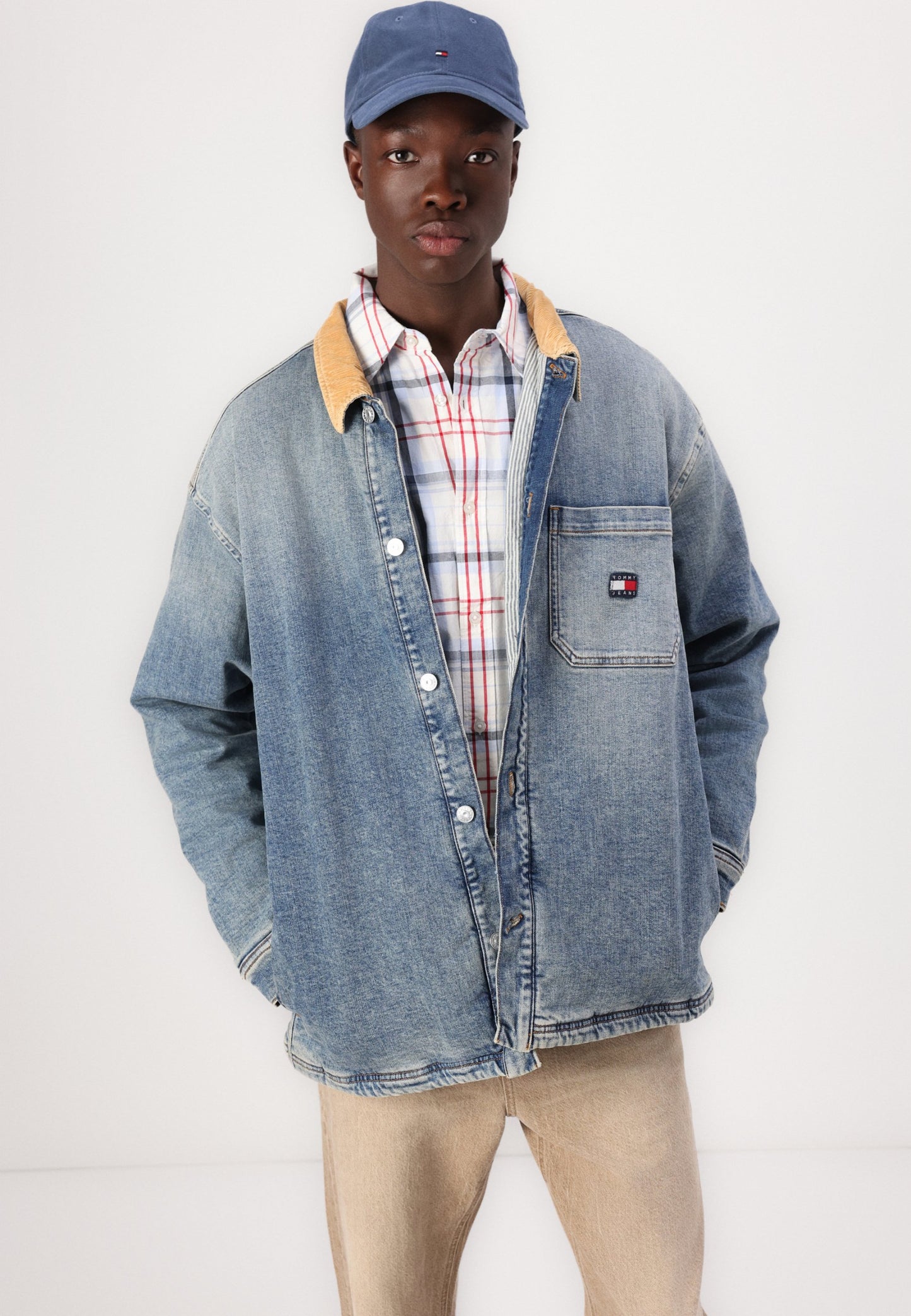 Tommy Jeans COACH JACKET COLLAR - Veste en jean - denim medium