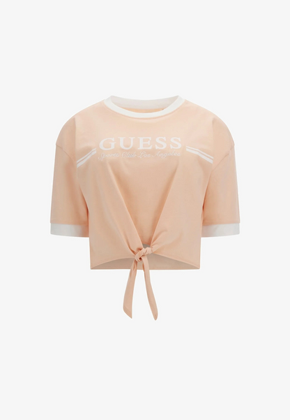 Guess KNOTEN VORNE LOGO - T-shirt imprimé - dunkelblau