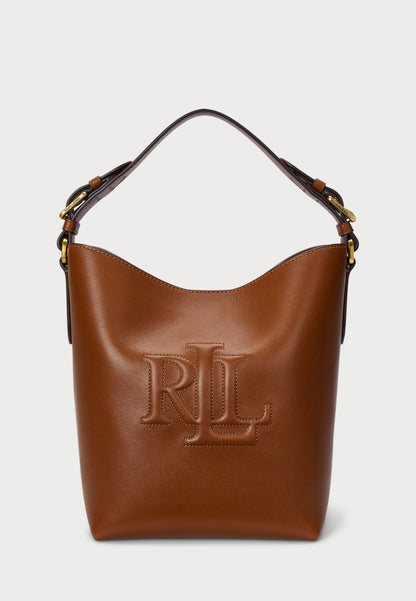 Lauren Ralph Lauren LEATHER MEDIUM WITLEY BUCKET BAG - Sac à main - lauren tan