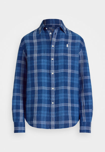 Polo Ralph Lauren CLASSIC FIT PLAID LINEN SHIRT - Chemisier