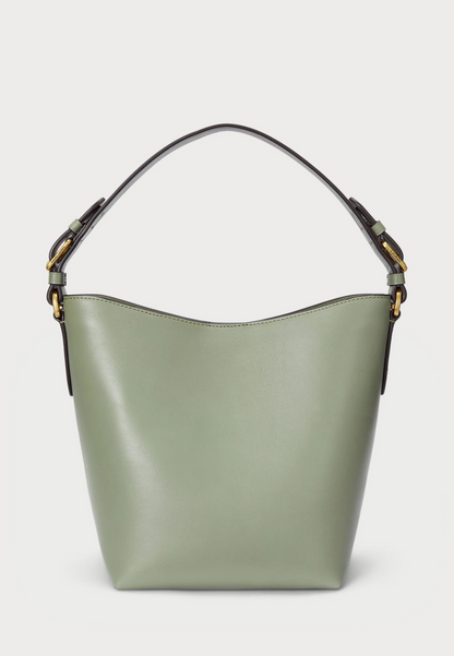 Lauren Ralph Lauren LEATHER MEDIUM WITLEY BUCKET BAG - Sac à main - lauren tan