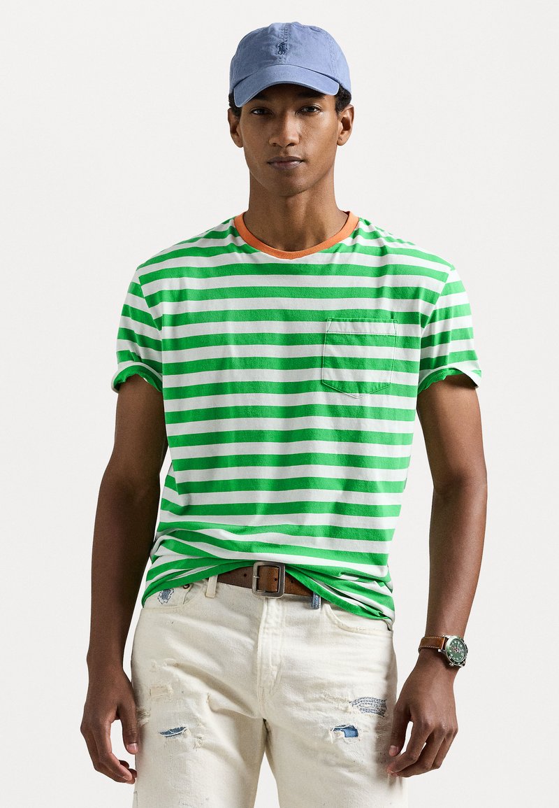 Polo Ralph Lauren CLASSIC FIT STRIPED JERSEY T-SHIRT - T-shirt imprimé - blue saturn multi