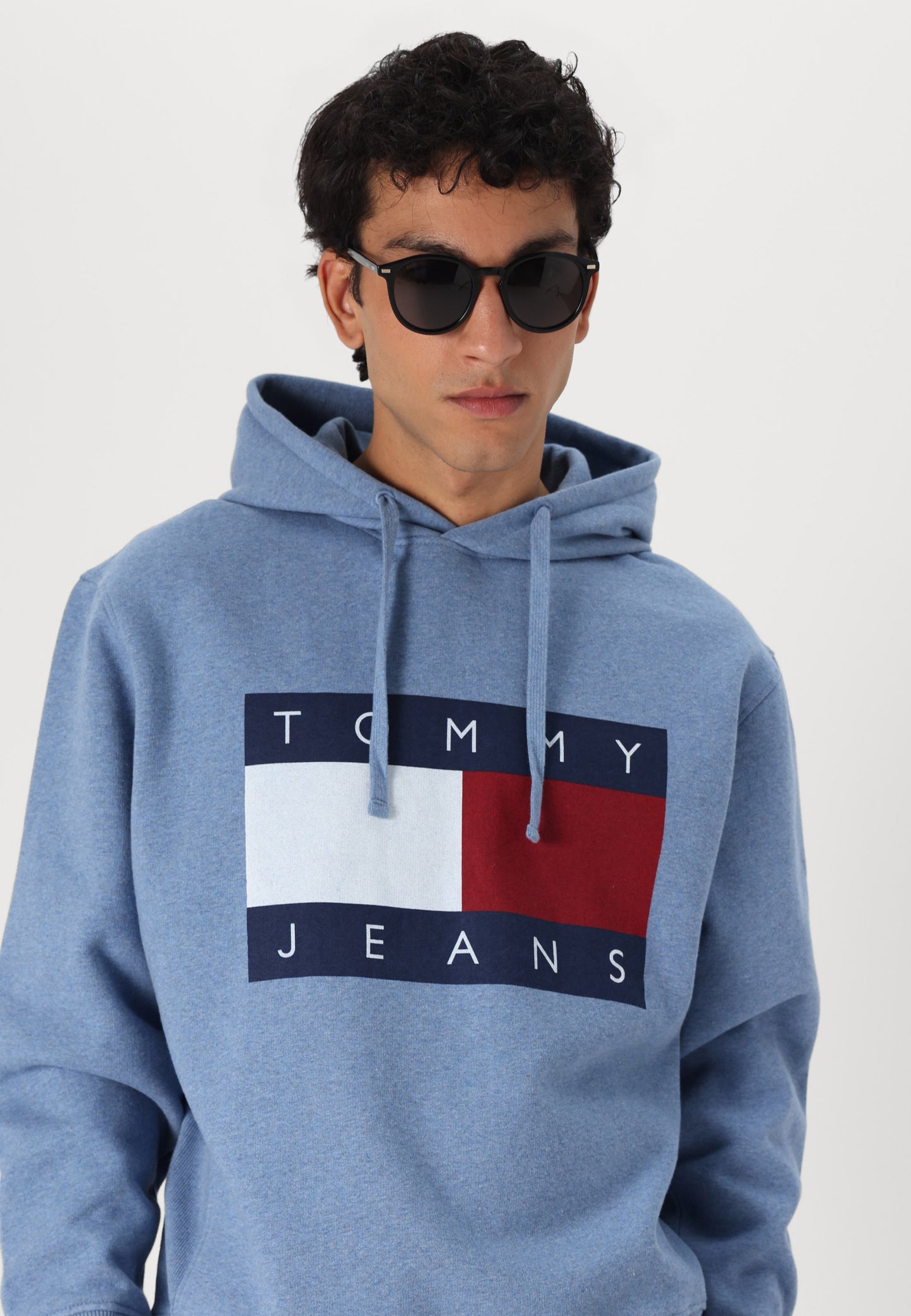 Tommy Jeans MELANGE FLAG HOODIE - Sweatshirt