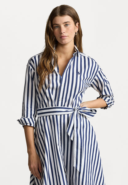 Polo Ralph Lauren BELTED WIDE STRIPE COTTON SHIRTDRESS - Robe chemise