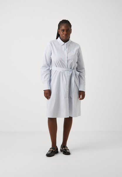 Tommy Hilfiger Curve STRIPE SHIRTDRESS - Robe chemise - vessel blue