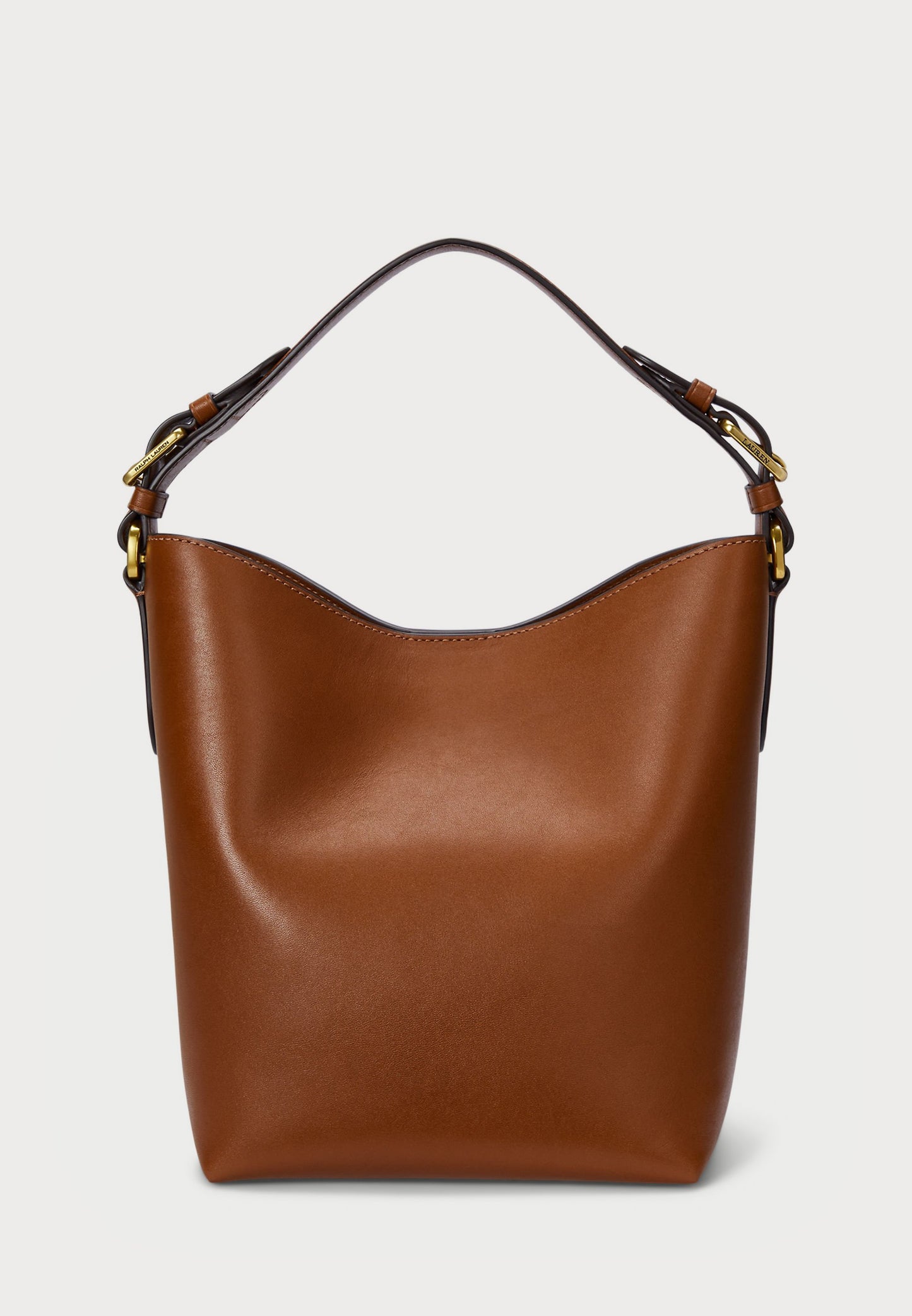 Lauren Ralph Lauren LEATHER MEDIUM WITLEY BUCKET BAG - Sac à main - lauren tan