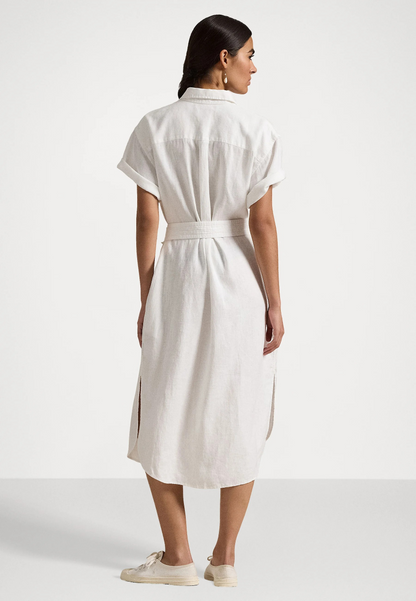 Polo Ralph Lauren BELTED LINEN SHIRTDRESS - Robe chemise