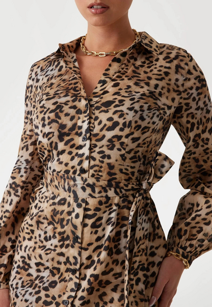 Guess FLORALER - Robe chemise - animalier