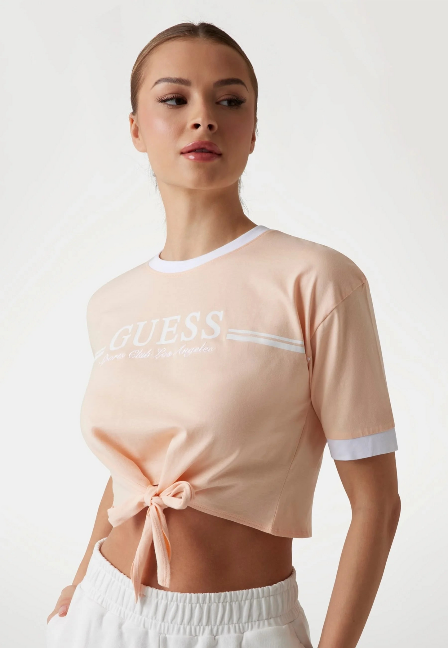 Guess KNOTEN VORNE LOGO - T-shirt imprimé - dunkelblau